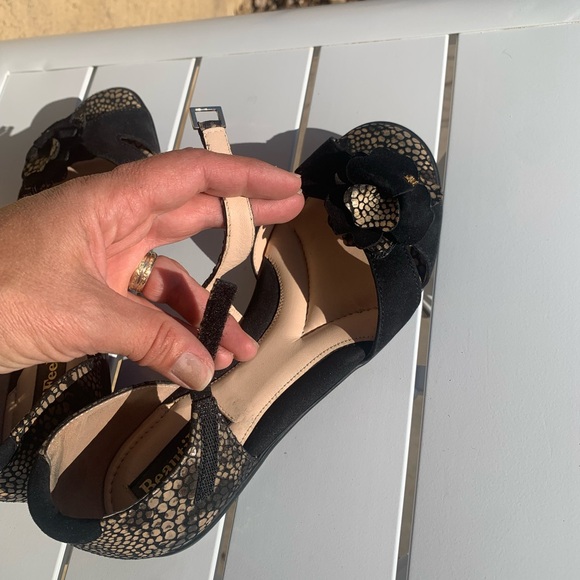 BeautiFeel black suede and cream leather sandals size 7 (European 38) - Picture 12 of 15